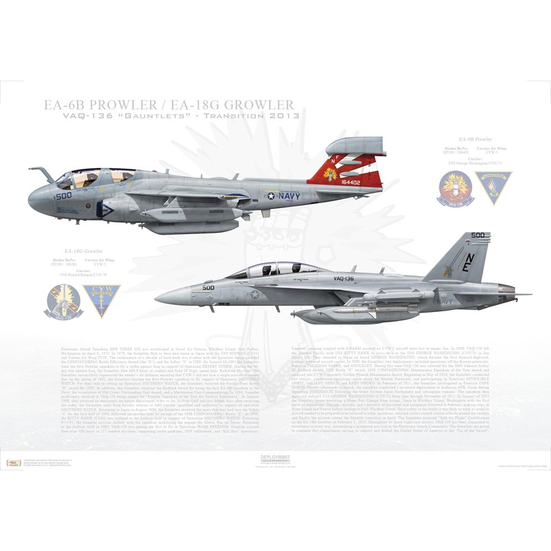 VAQ-136 Gauntlets Transition, 2013 / EA-6B Prowler - EA-18G Growler