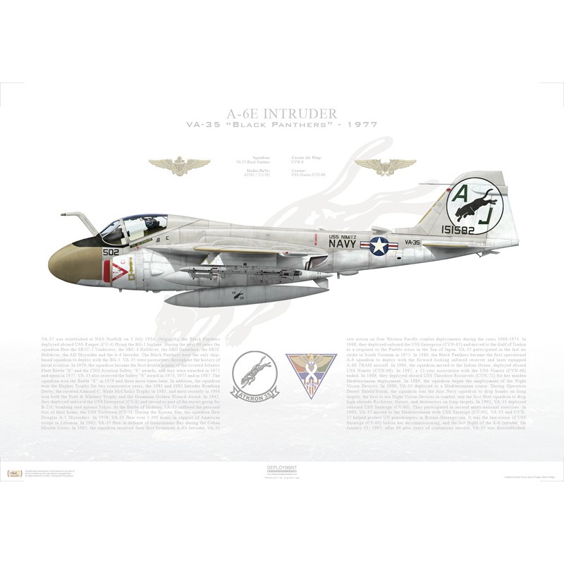 A-6E Intruder VA-35 Black Panthers, AJ502 / 151582 / 1977