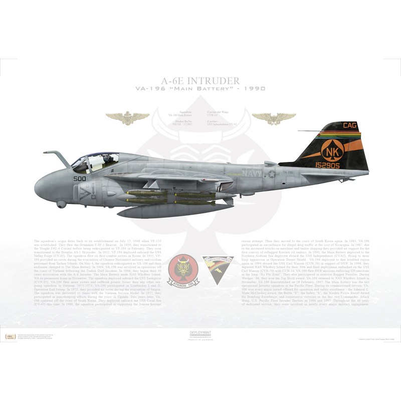 A-6E Intruder VA-196 Main Battery, NK500 / 152905 / 1990