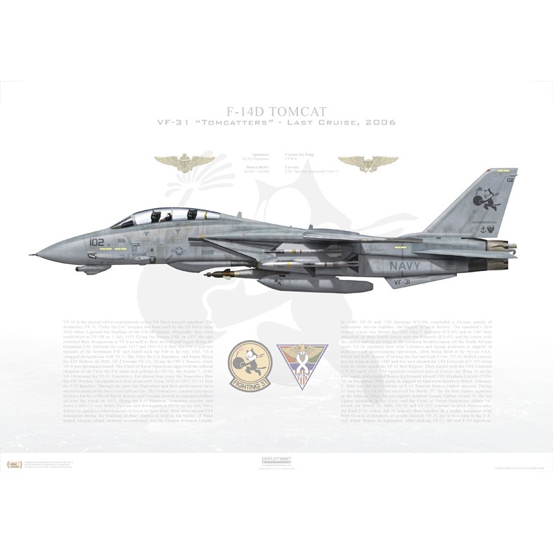 F-14D Tomcat VF-31 Tomcatters, AJ102 / 163904 / 2006