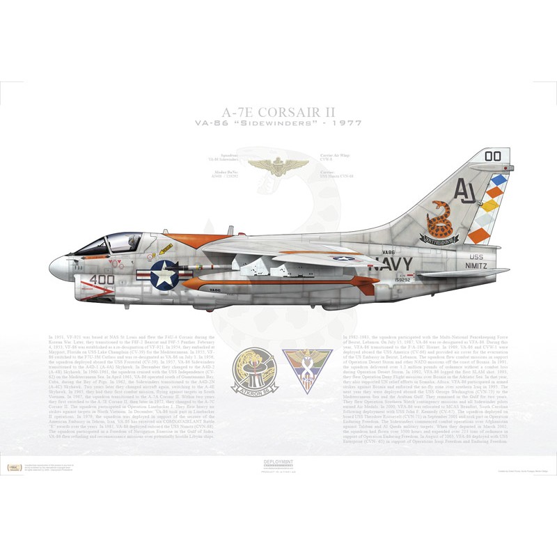 A-7E Corsair II VA-86 Sidewinders, AJ400 / 159292 / 1977