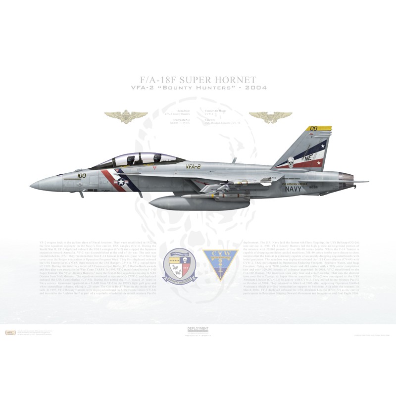 F/A-18F Super Hornet VFA-2 Bounty Hunters, NE100 / 165916 / 2004