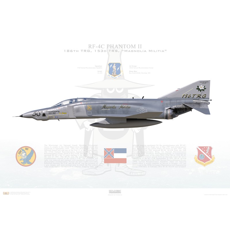 RF-4C Phantom II 186th TRG, 153rd TRS, 66-430 / 1989 - Profile Print