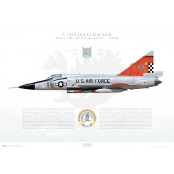F-102A Delta Dagger 57th FIS "Black Knights", ADC, 06-1447 / 1972 - Profile Print