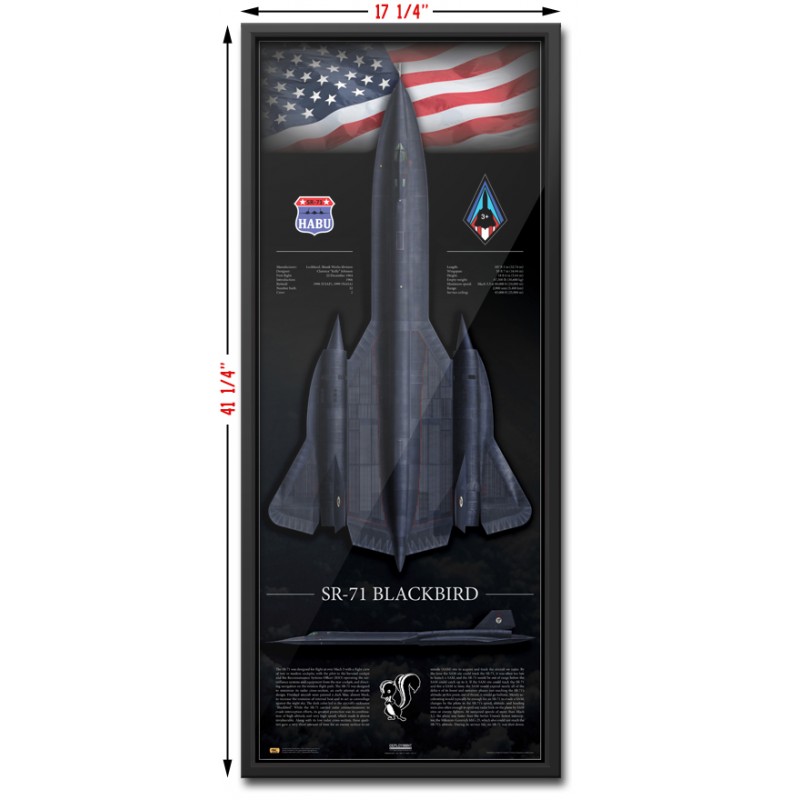 FRAMED - SR-71A Blackbird 61-7972 - 16" x 40" Special Edition Print