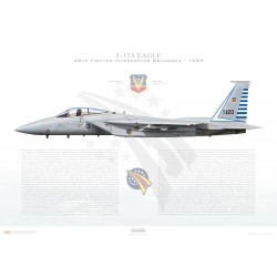 F-15A Eagle 48th Fighter Interceptor Squadron, 76-0120 / 1985 - Profile Print